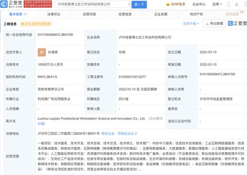 瀘州老窖跨界布局 億元級(jí)博士后科創(chuàng)公司揭牌，劍指人工智能軟件新賽道